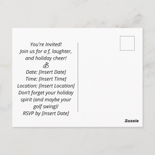 Golf Hawaiian Thema Lady Woman Golfer-Turnier Postkarte (Rückseite)