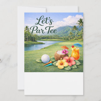Golf Hawaiianisches Thema Einladung