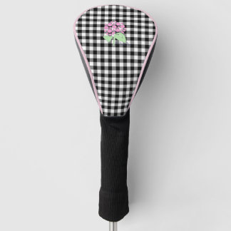Golf Head Cover Black Gingham Golf Headcover
