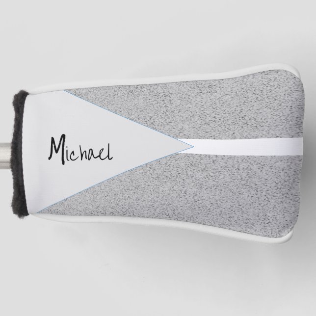 Golf Head Cover Grau White Golf Headcover (Vorderseite)