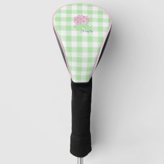 Golf Head Cover Green Gingham Golf Headcover