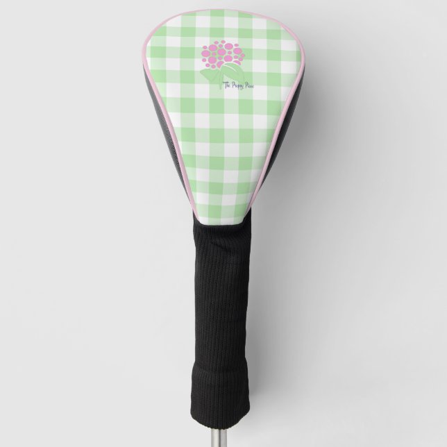 Golf Head Cover Green Gingham Golf Headcover (Vorderseite)