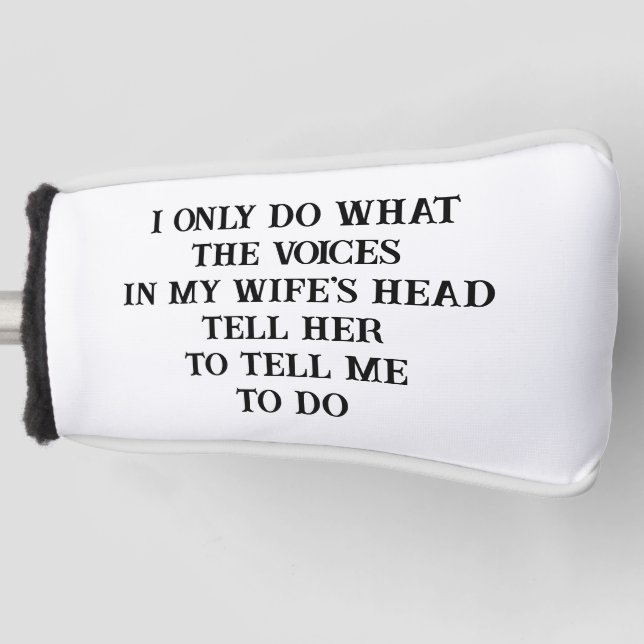 Golf Head Cover Husband Wife's Joke Golf Headcover (Vorderseite)