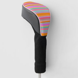 Golf Head Cover, Mandarin Orange farbenfrohe Strei Headcover