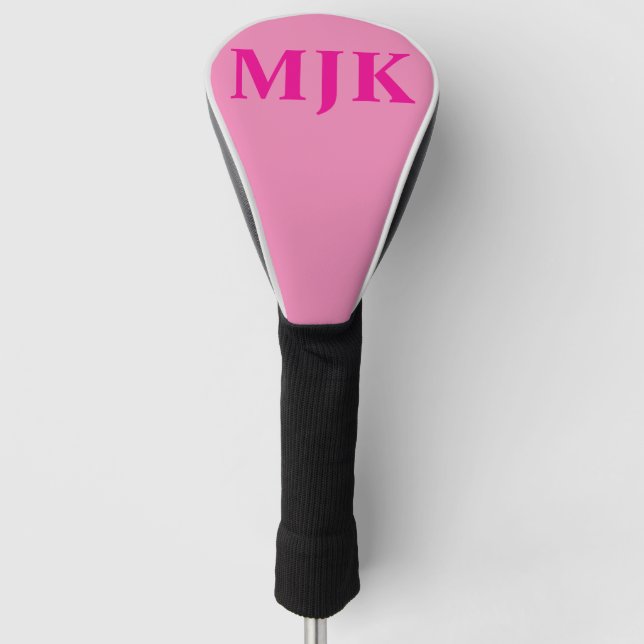 Golf Head Cover mit Hot Pink Monogram Headcover (Vorderseite)