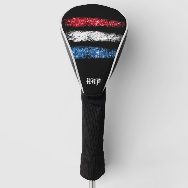 *~* Golf Head Cover Patiotic Modern USA Flag Golf Headcover (Vorderseite)