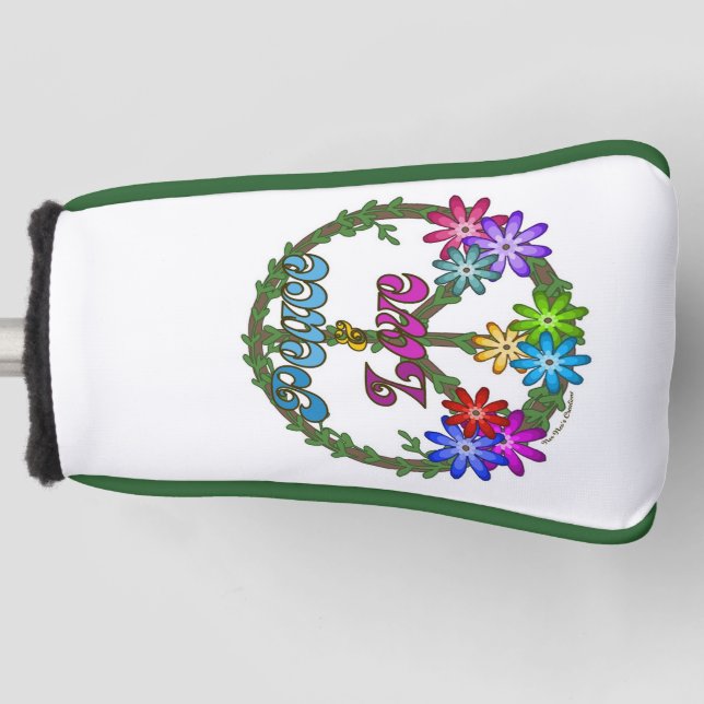 Golf Head Cover - Peace & Love Headcover (Vorderseite)