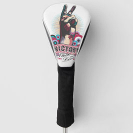 Golf Head Cover – Victory Peace & Love Pop-Art  Golf Headcover