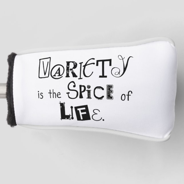 Golf Head Cover Weiße Vielfalt ist der Gewürz des  Golf Headcover (Vorderseite)