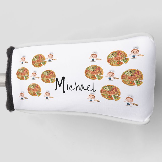 Golf Head Cover White Pizza Headcover (Vorderseite)
