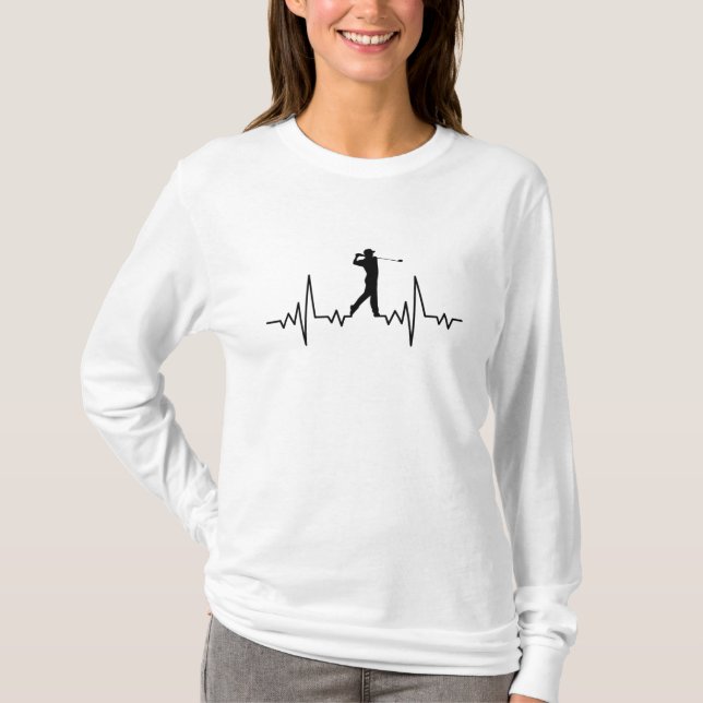 GOLF HEARTBEAT Golfkleidung Frauen Männer Kinder T-Shirt (Vorderseite)