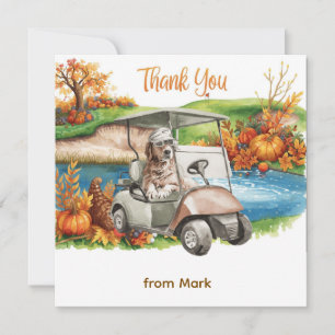 Golf Herbst Gruß Dankeschön Karte für Herbst
