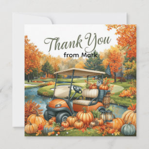 Golf Herbst Gruß Dankeschön Karte für Herbst