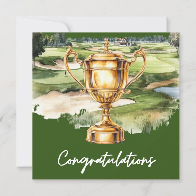 Golf Herzlichen Glückwunsch Golf zum Thema Golfer (Vorderseite)