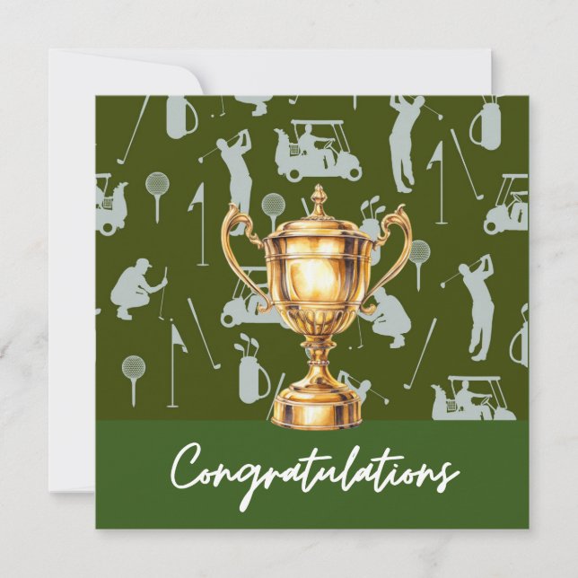 Golf Herzlichen Glückwunsch Golf zum Thema Golfer (Vorderseite)