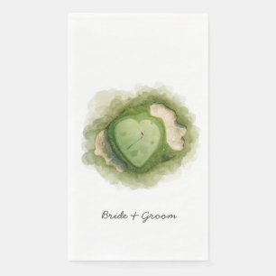 Golf-Hochzeit Braut Bräutigam Golfball Tee mit Lie Serviette