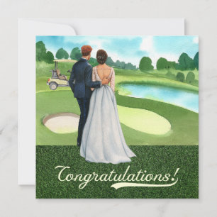 Golf Hochzeit Herzlichen Glückwunsch an Braut und