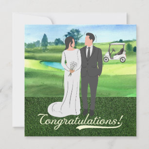 Golf Hochzeit Herzlichen Glückwunsch an Braut und 