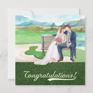 Golf Hochzeit Herzlichen Glückwunsch an Braut und