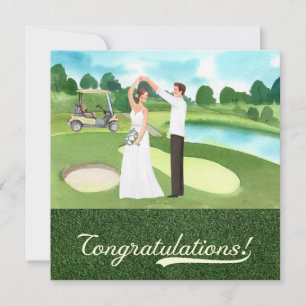 Golf Hochzeit Herzlichen Glückwunsch an Braut und