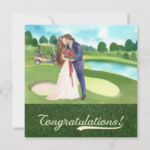 Golf Hochzeit Herzlichen Glückwunsch an Braut und 