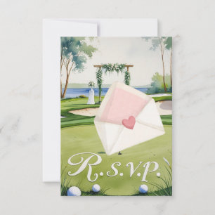 GOLF Hochzeit R.S.V.P. Antwort Aquarell-Stil