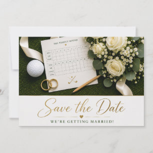 Golf-Hochzeit Save the Date Einladung