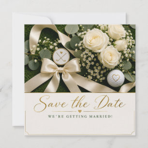 Golf-Hochzeit Save the Date Einladung