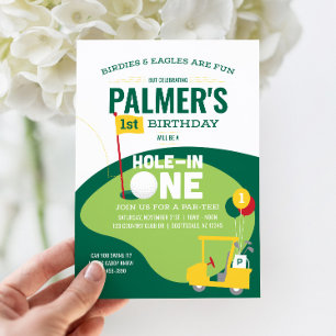 Golf Hole in einem Geburtstag Einladung