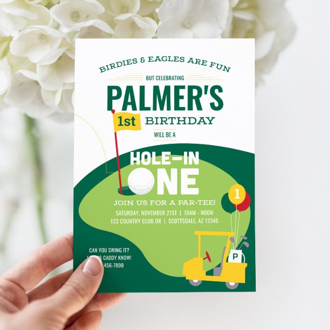 Golf Hole in einem Geburtstag Einladung (Hole in One Birthday Invitation)