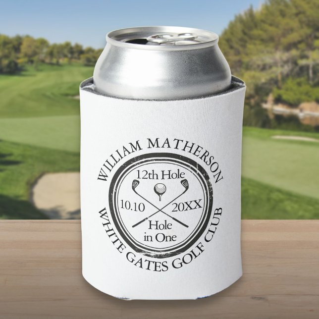 Golf Hole in einem klassischen Personalisierten Dosenkühler (Golf Hole in One Classic Personalized Can Cooler)