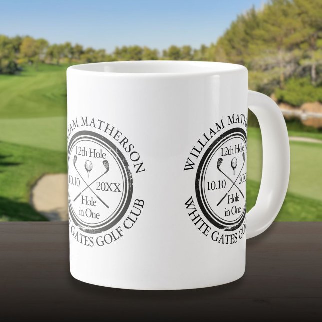 Golf Hole in einem Personalisierten Jumbo-Tasse (Golf Hole in One Personalized Giant Coffee Mug)