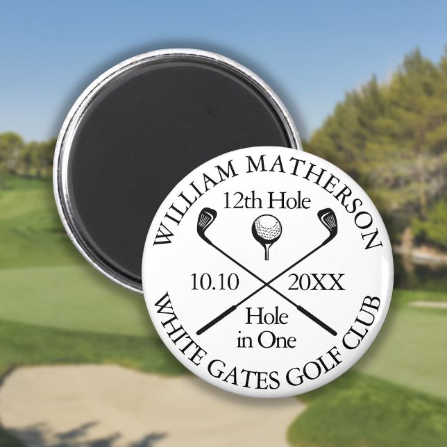 Golf Hole in einem Personalisierten, modernen Magnet (Golf Hole In One Personalized Modern Magnet)