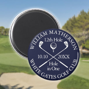 Golf Hole in einem Personalisierten Navy Blue Magnet
