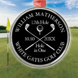 Golf Hole in einem Personalisierten Preis Ornament Aus Metall<br><div class="desc">Personalisieren Sie den Namen,  die Position Loch Nummer und das Datum,  um einen großen Golfkeepake zu schaffen,  um dieses fantastische Loch in einem zu feiern. Entwickelt von Thisisnotme©</div>