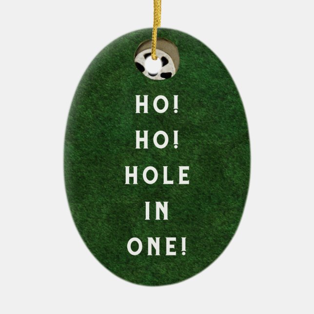 Golf Hole-in-one Sammelbar. Keramik Ornament (Vorne)