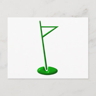 Golf Hole Marker Postkarte
