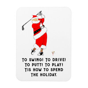 Golf Holiday Geschenk Magnet