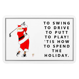 Golf Holiday Gift Magnet