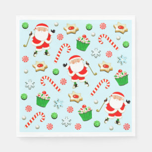 Golf Holiday Party Paper Napkins Serviette