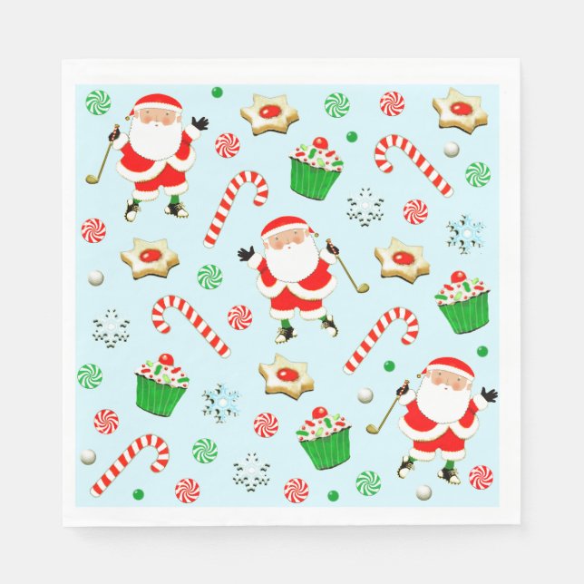 Golf Holiday Party Serviette (Vorderseite)