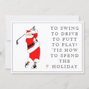 Golf Holiday Weihnachtskarten