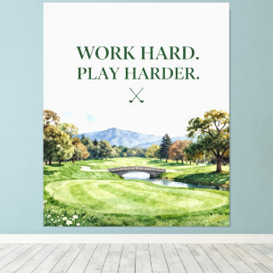 Golf Home-Dekor-Kollektion Premium-Aquarell Leinwanddruck