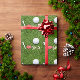 Golf I Liebe Papa Geschenk für Golfdad am Vatertag Geschenkpapier