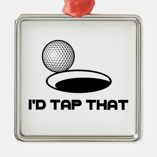 Golf I würde das anstechen Silbernes Ornament (Vorne)