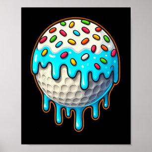 Golf Ice Creme Tropfen für Jungen Männer Frauen Ki Poster