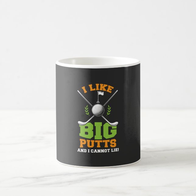 Golf - Ich mag große Putts Kaffeetasse (Mittel)