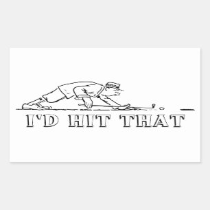 Golf - Ich würde diesen maßgeschneiderten Golfer-C Rechteckiger Aufkleber