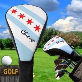 Golf Illinois & Chicago Flag / Golf Clubs Covers Headcover