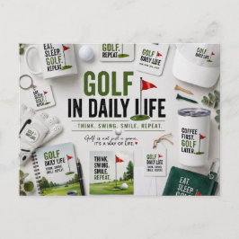 Golf im Alltag Postkarte